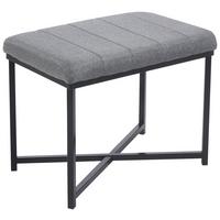 Bancă BENEDIKT 3 - negru/gri, Trend, metal/textil (58/47/38cm) - Modern Living