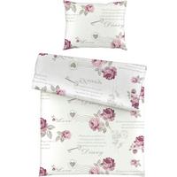 Bettwäsche Diary Rose ca. 140x200cm - Weiß, ROMANTIK / LANDHAUS, Textil (140/200cm) - Modern Living