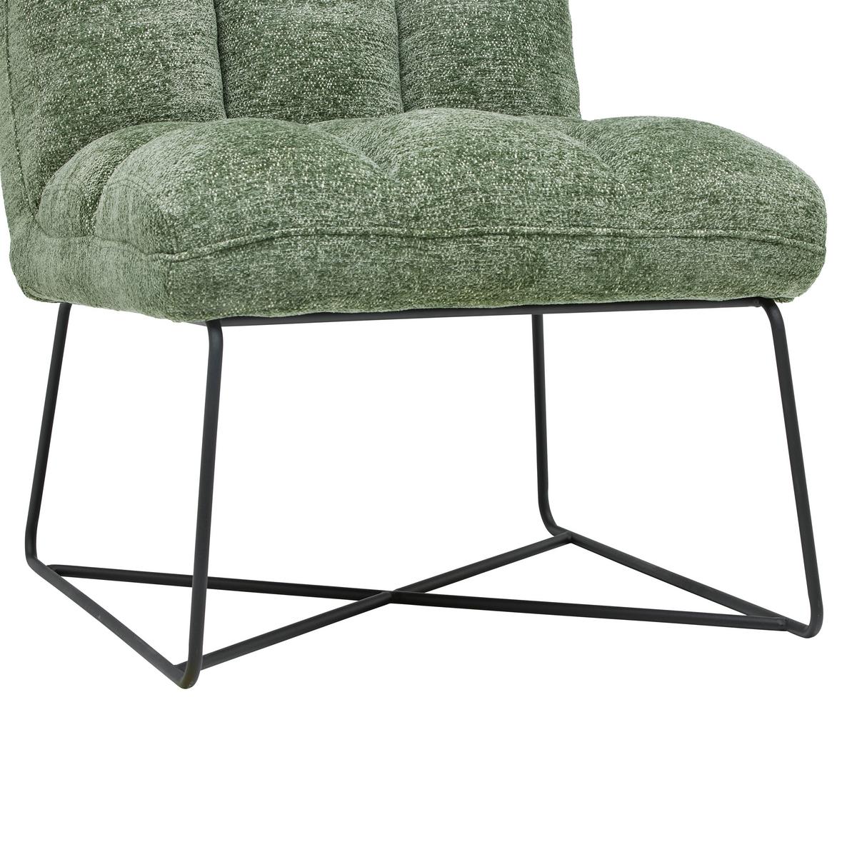 Sessel Marco Grün - Schwarz/Grün, MODERN, Textil/Metall (62/86/87cm) - Mömax