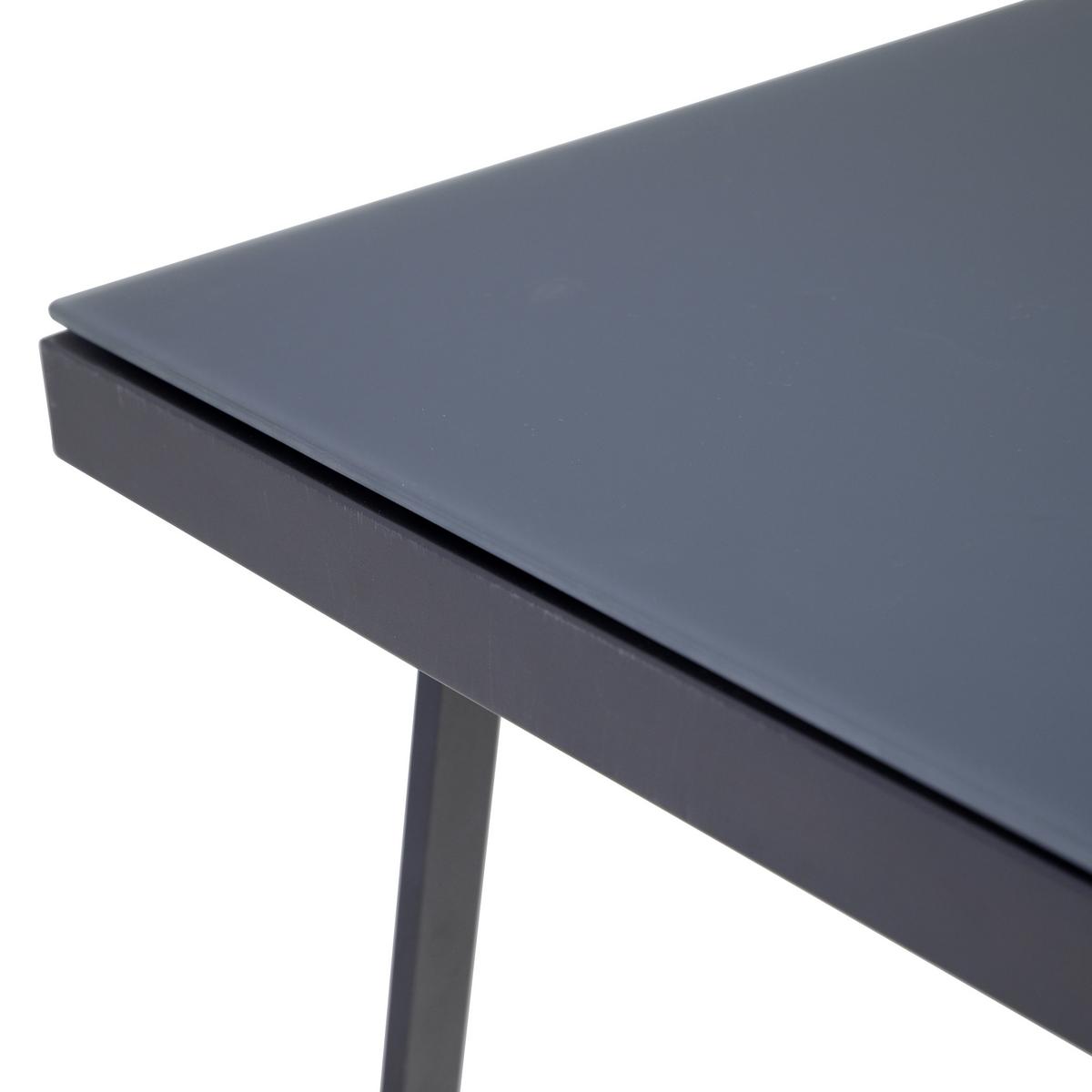 Loungegarnitur 4-tlg Amsterdam aus Aluminium mit Glasplatte - Anthrazit, Basics, Glas/Textil (131,5/77/72cm) - Gardenson