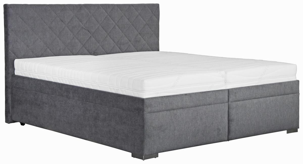 Tapecirani Krevet Klara - siva/tamno siva, Moderno, drvo/tekstil (180/200cm)