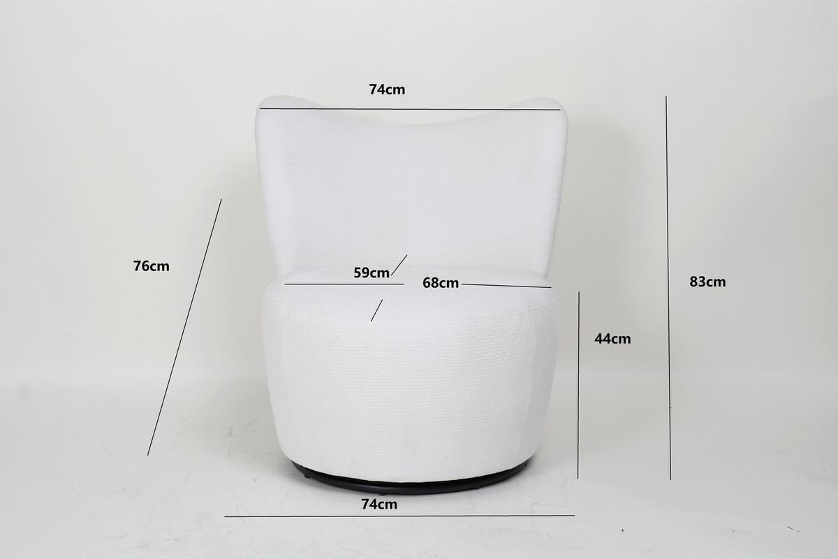 SCAUN ROTATIV ELENA -TREND- - maro închis/negru, Modern, metal/textil (77/82/76cm) - Mömax