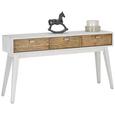 Konsole Weiß/Naturfarben - Naturfarben/Weiß, ROMANTIK / LANDHAUS, Holz (140/75/35cm) - PREMIUM LIVING