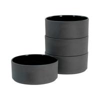 Set Skodelic Za Kosmiče Futuro Black, 4-Delni - črna, Basics, keramika (14cm) - Creatable