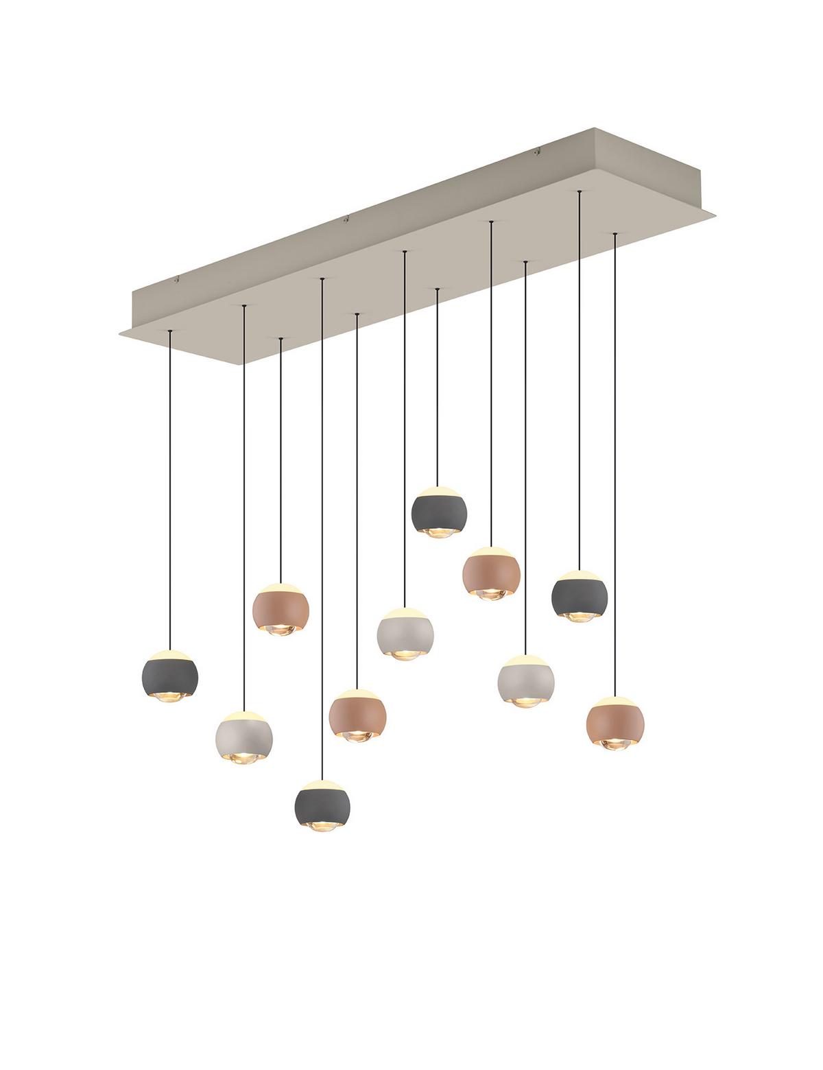 LAMPA WISZĄCA LED MR34441117 CANNON - antracytowy/szarobiały, Design, tworzywo sztuczne/metal (114/30/200cm) - Musterring