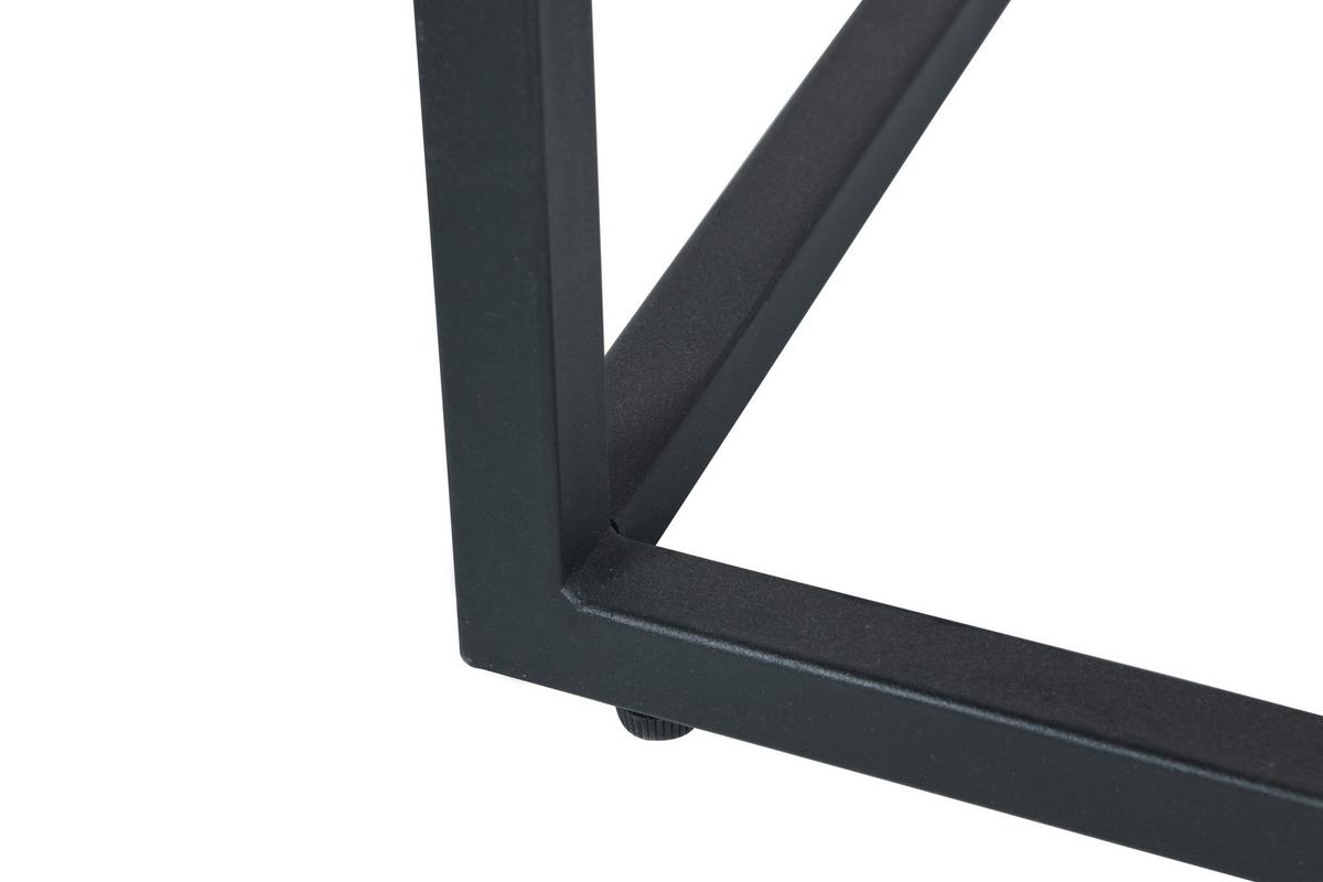 STOLIK KAWOWY CARRARA - kolor dębowy/czarny, Design, materiał drewnopochodny/metal (80/50/80cm) - MID.YOU