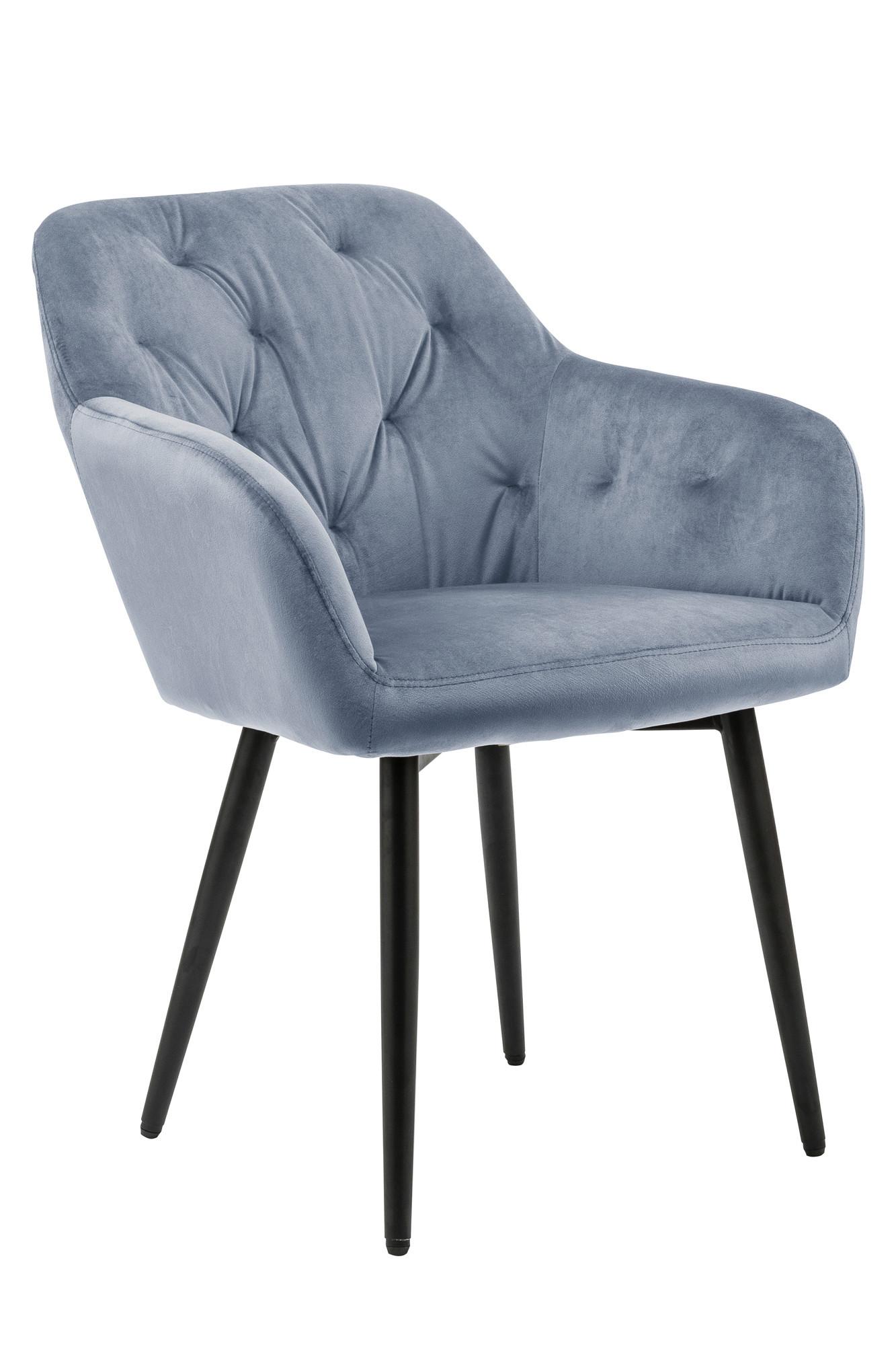 Naslanjač Samt, Svetlo Siva - črna/svetlo siva, Moderno, kovina/tekstil (61/85/45cm) - Livetastic