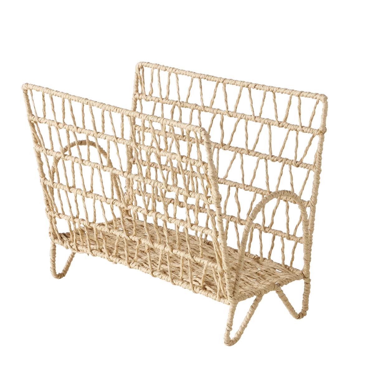 Suport de ziare Corda - culoare natur, Konventionell, hârtie/metal (38,9/22,3/29,3cm) - Mömax