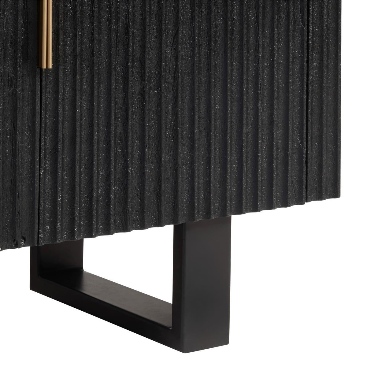 KOMODA SZEROKA SIDEBOARD - czarny/kolor złoty, Design, metal/drewno (180/80/40cm) - Livetastic