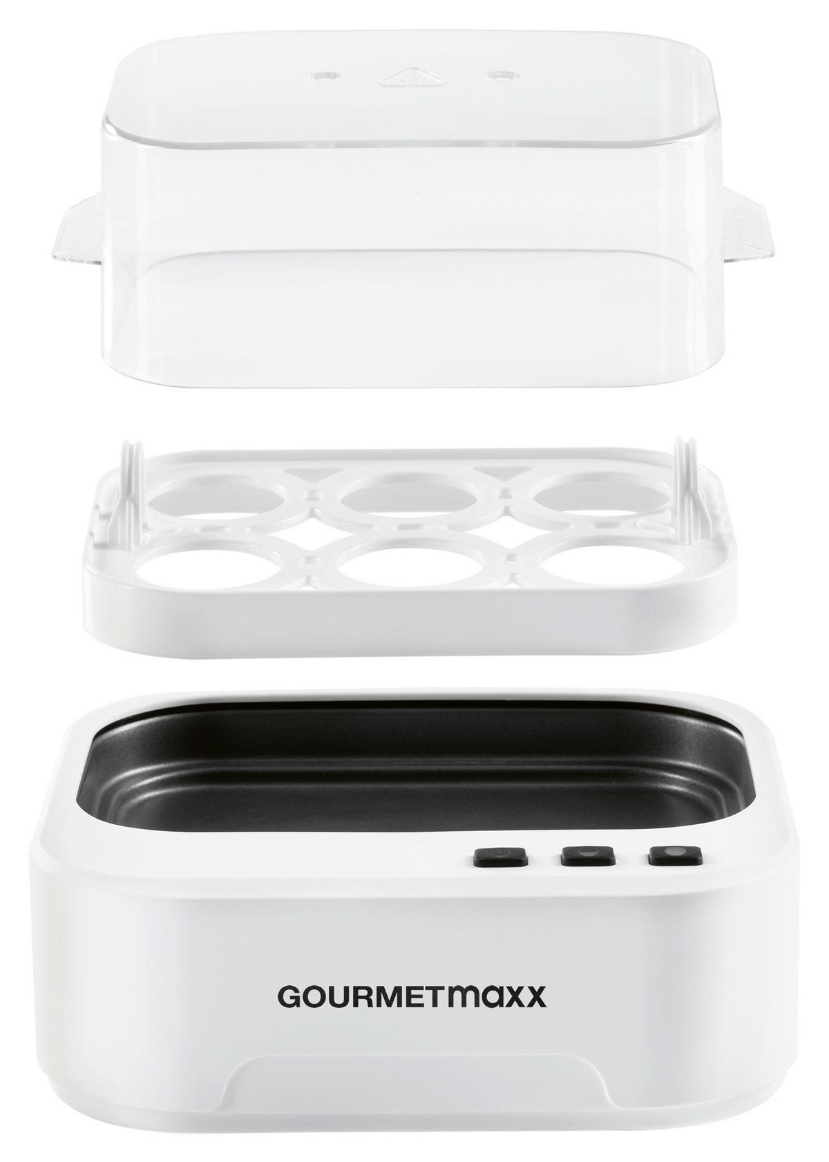 Eierkocher Gourmetmaxx Weiß max. 400 Watt - Weiß, MODERN, Kunststoff (16,8/12,3/18cm)