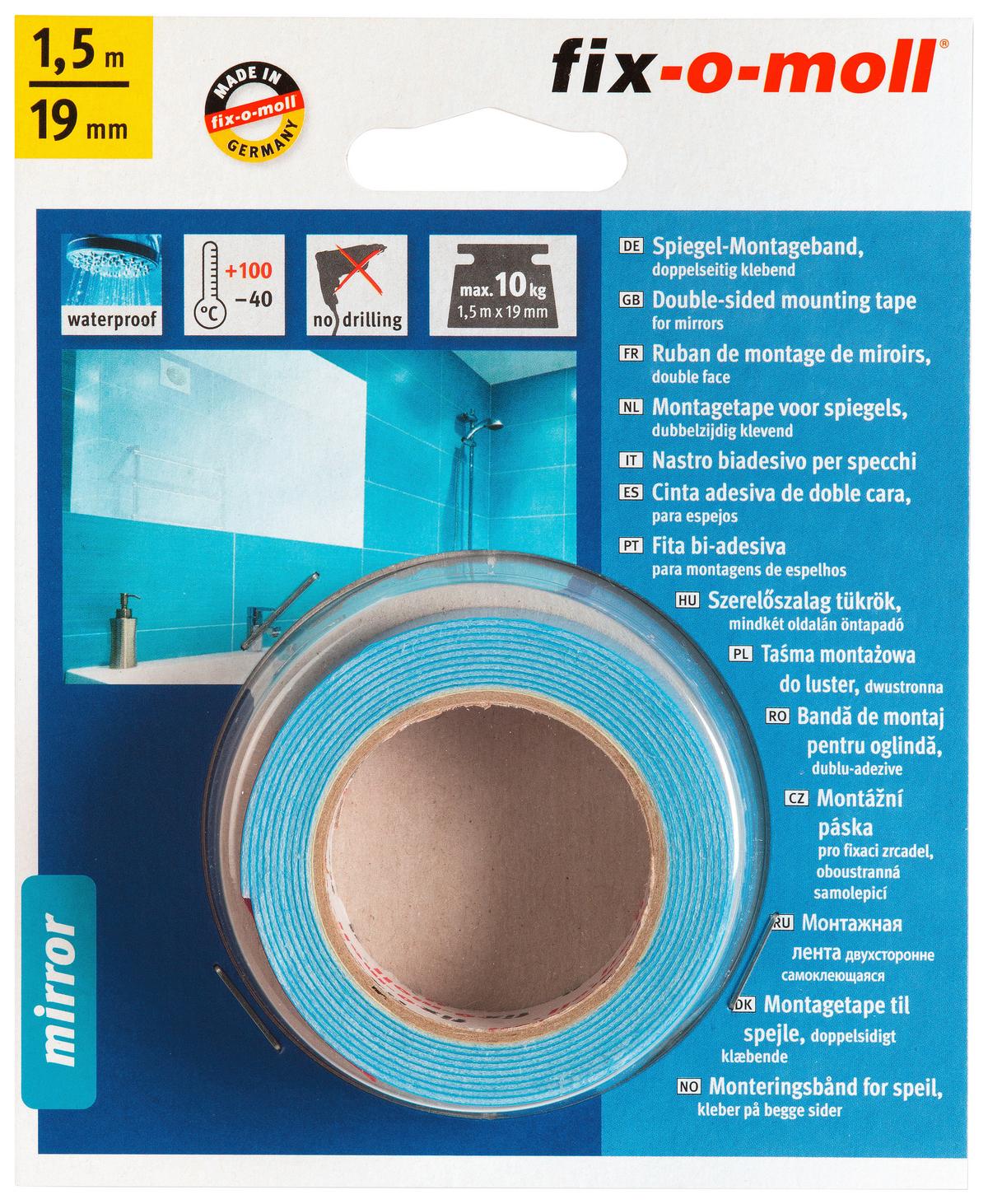 Szerelőszalag Tükörhöz Tükörhöz 10kg-Ig - kék, műanyag (1,9/150cm) - Suki