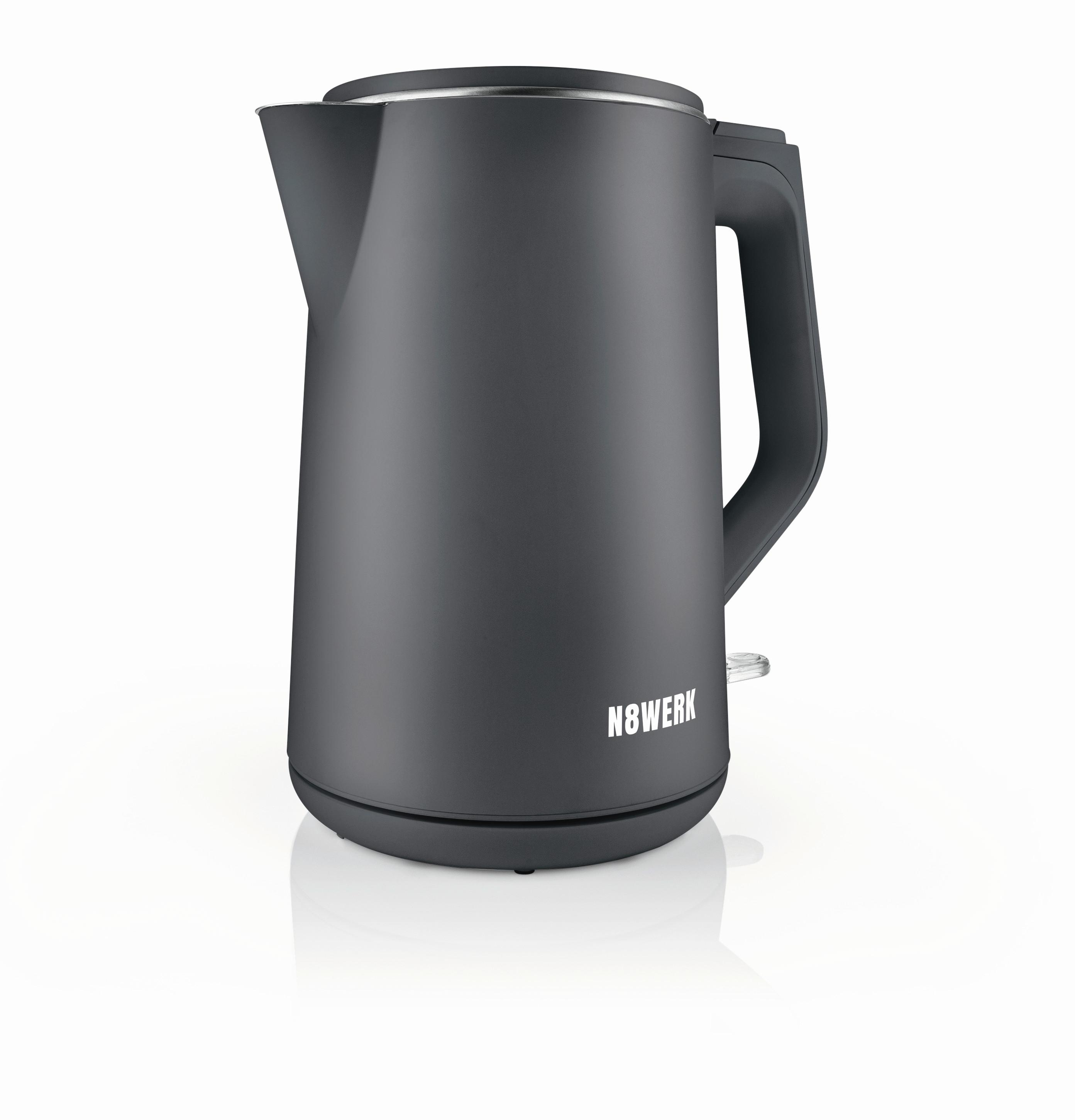 CZAJNIK ELEKTRYCZNY 02399 - kolor stalowy/szary, Basics, tworzywo sztuczne/metal (23/16/25,1cm)