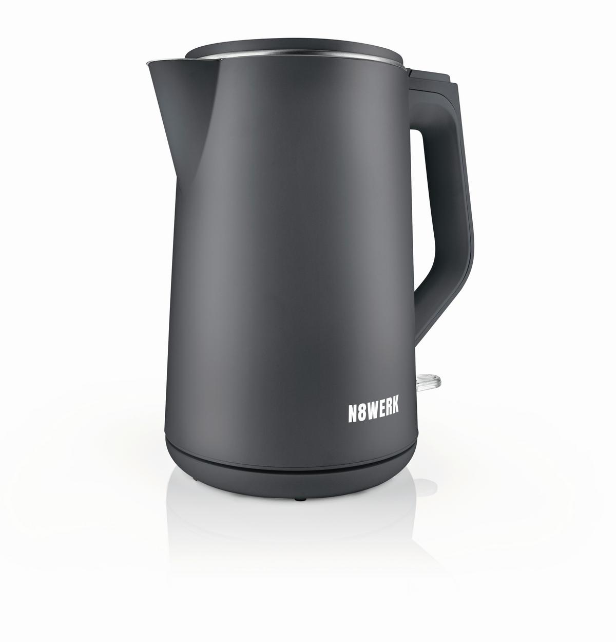 CZAJNIK ELEKTRYCZNY 02399 - kolor stalowy/szary, Basics, tworzywo sztuczne/metal (23/16/25,1cm)