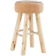 Hocker in Naturfarben - Naturfarben/Kieferfarben, MODERN, Holz/Textil (30/54cm) - MÖMAX modern living