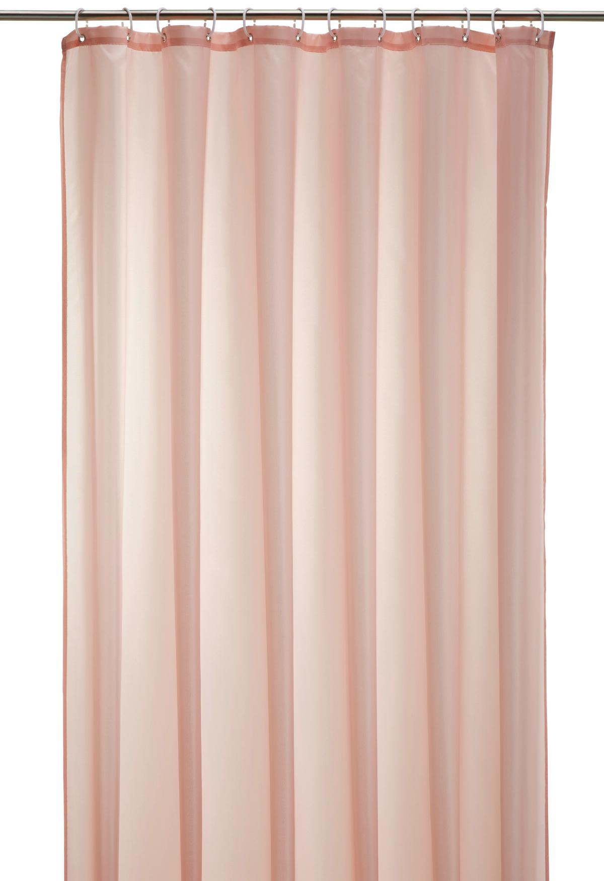 Duschvorhang Uni in Rosa ca. 180x200cm - Konventionell (180/200cm) - Modern Living