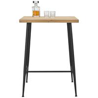 Bartisch in Naturfarben/Schwarz - Schwarz/Naturfarben, MODERN, Holzwerkstoff/Metall (80/108/80cm) - Mömax