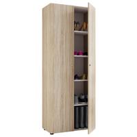 Omara Za Čevlje Vandol, Barva Hrasta - srebrne barve/črna, Design, umetna masa/leseni material (71/180/39cm) - MID.YOU