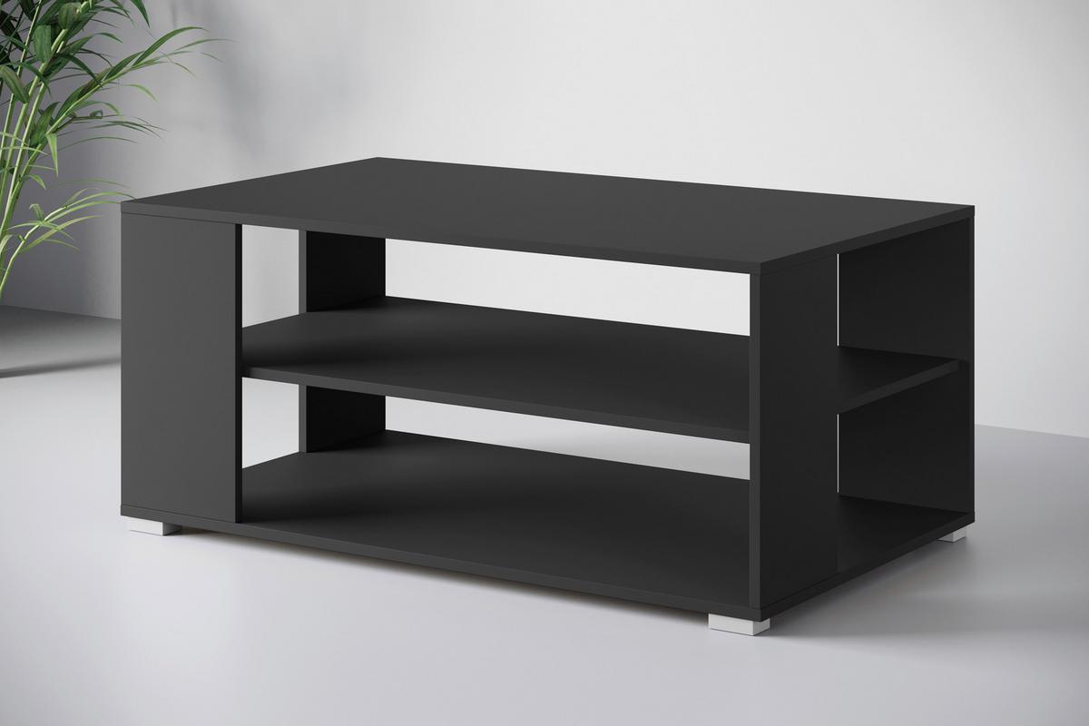 Klubska Miza Nairobi-i, Črna - črna/siva, Trend, umetna masa/leseni material (100/45/60cm) - Livetastic