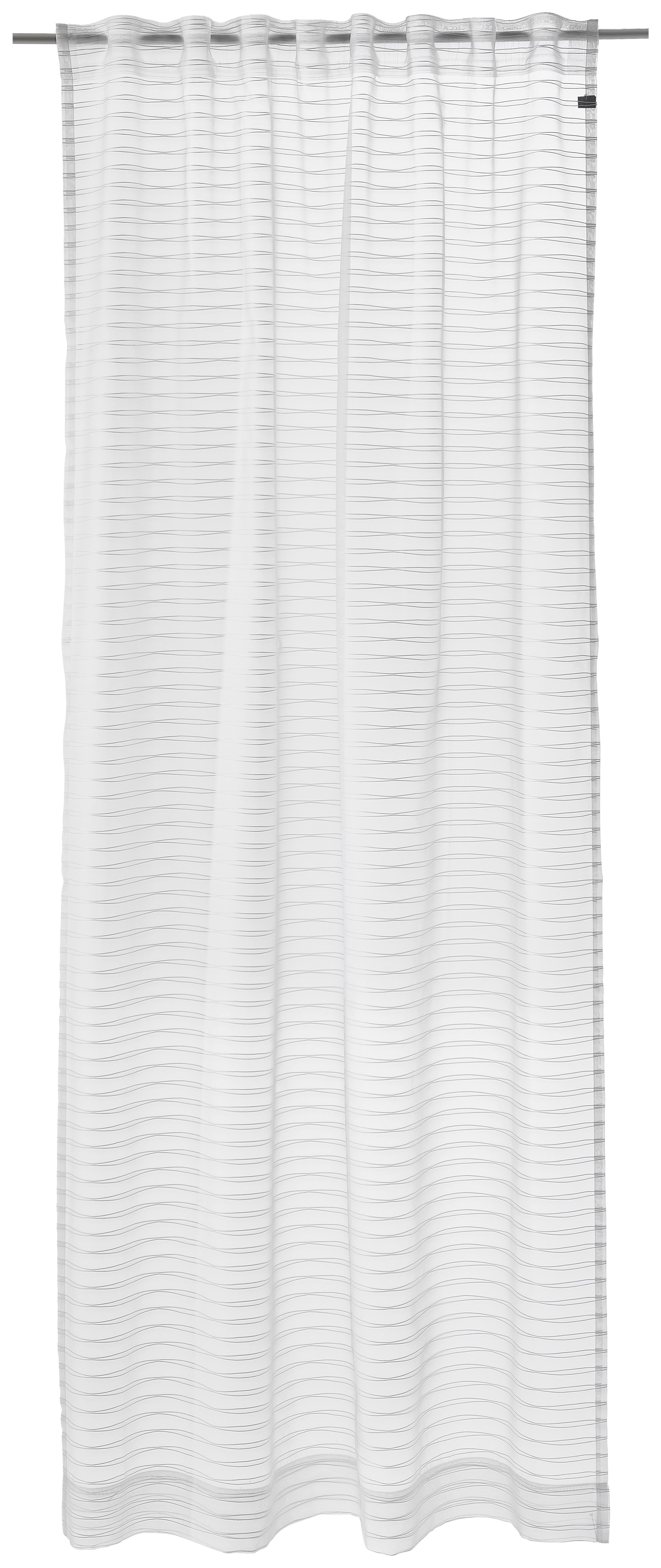 ZASŁONA DEKORACYJNA JOOP! J-WATERLINE - kolor srebrny, Design, tkanina (130/250cm) - Joop!