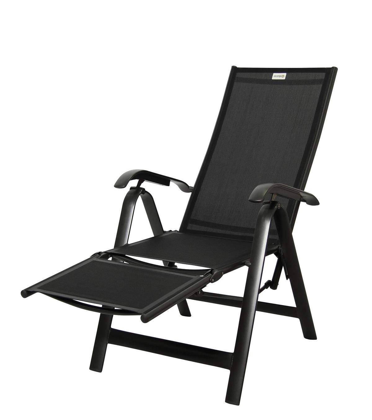 Vrtni Počivalnik Acamp, Siva, Črna - črna/antracit, Basics, kovina/tekstil (68/116/61cm) - Acamp