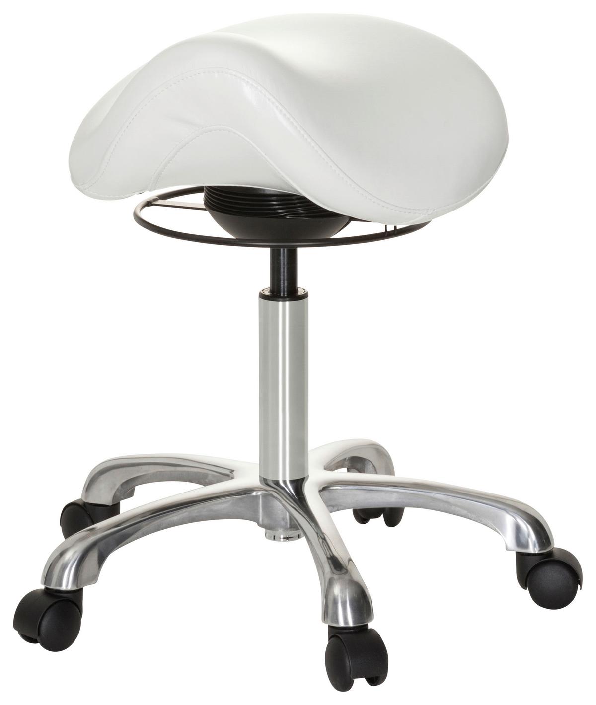 Pisarniški Stolček Ortho Sit, Bela - srebrne barve/bela, Basics, kovina/umetna masa (56/54/56cm) - MID.YOU