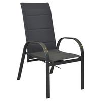 Stapelsessel-Set Amalfi 2er- Set ca. 59x107 cm Anthrazit - Anthrazit/Graphitfarben, MODERN, Kunststoff/Metall (59/107/71cm) - Gardenson