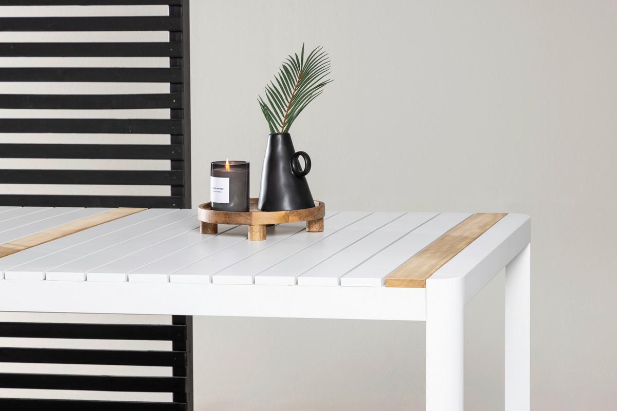 GARTENTISCH TOGO - Weiß, KONVENTIONELL, Holz/Metall (100/75/200cm) - Gardenson