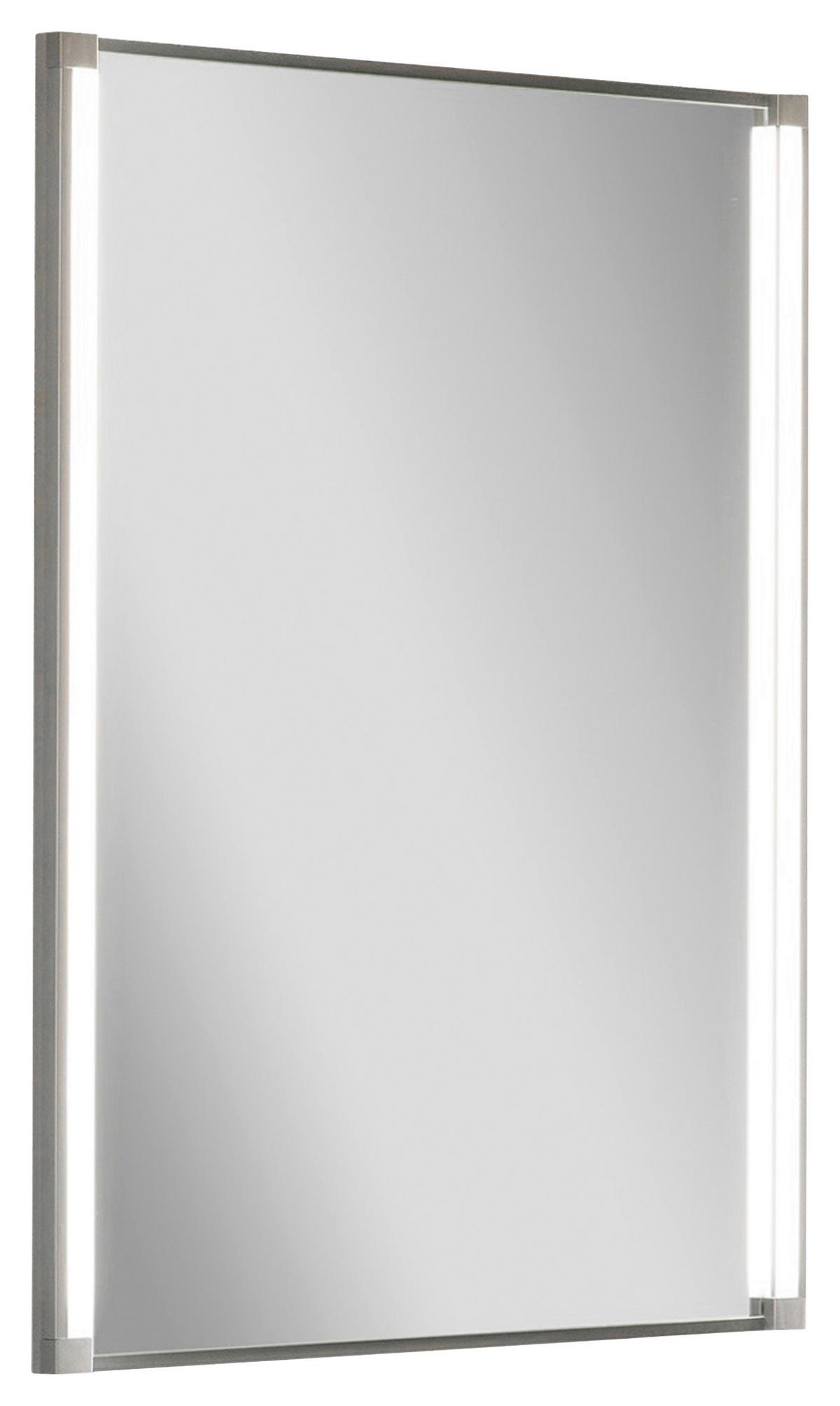 Spiegel "LED-Line" , silber - Alufarben, MODERN, Glas/Holzwerkstoff (42/67/4cm) - MID.YOU