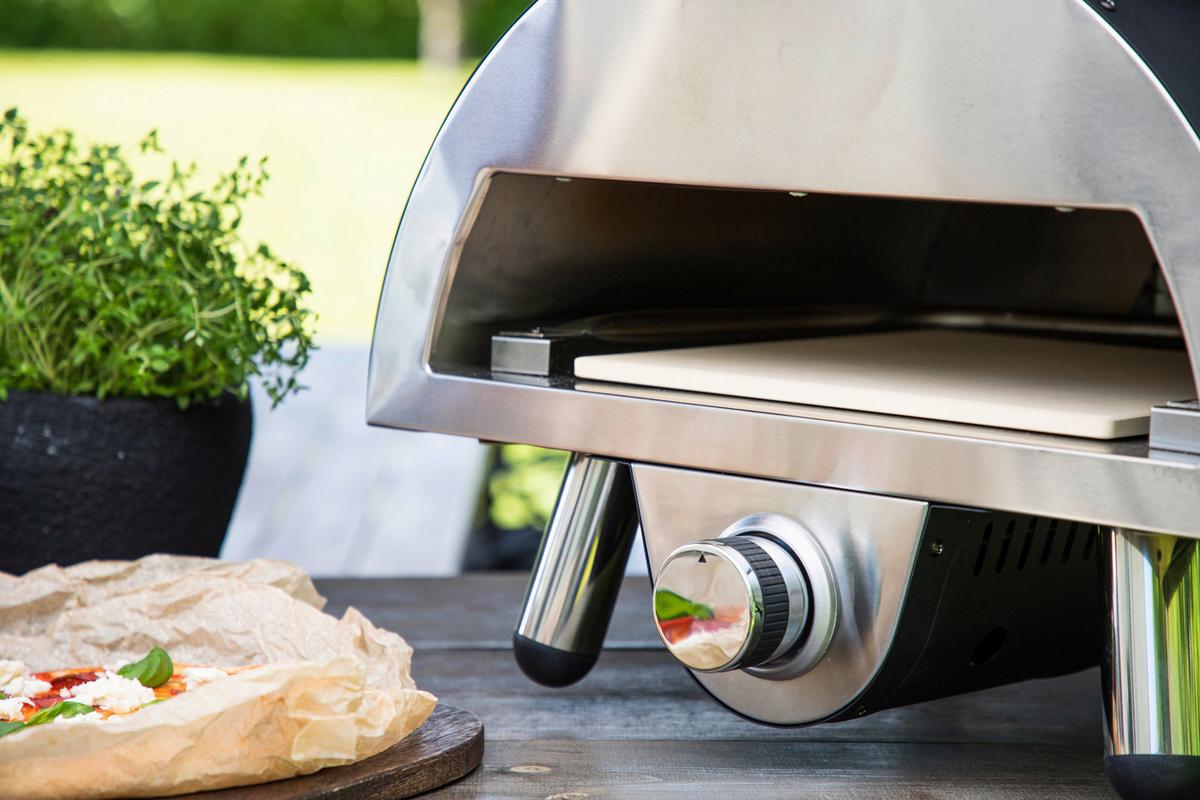 Pizzaofen Sentosa ca. 52x39x49 cm Schwarz - Schwarz, KONVENTIONELL, Metall (52/39/49cm) - Gardenson