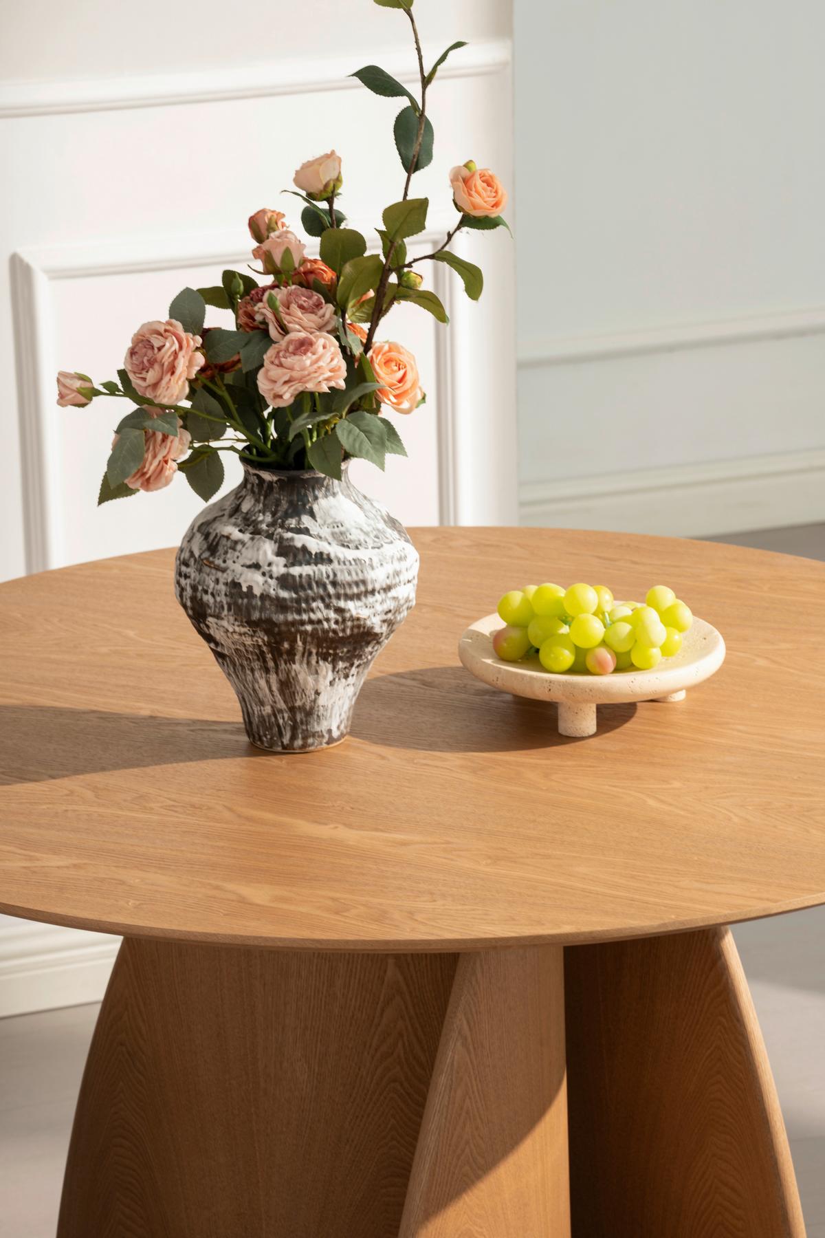 Jedilna Miza Atlas, Barva Hrasta, Ø 120 - barve hrasta, Moderno, leseni material/les (120/75cm) - Livetastic