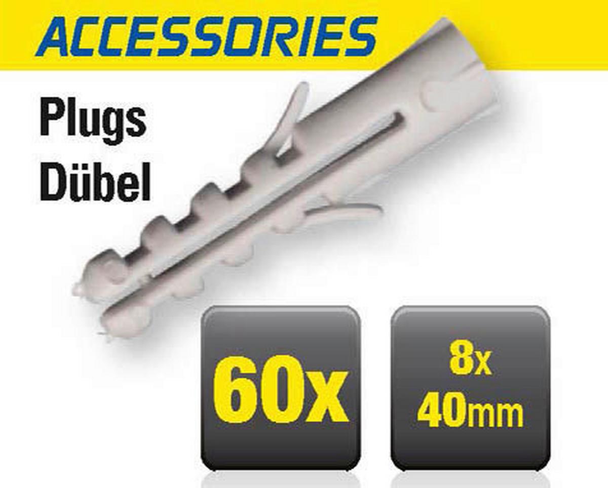 Dübel Szett Kinzo - szürke, műanyag (0,3/0,06/0,06cm)