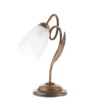 Tischleuchte Doppio giro bronzo Bronze max. 6 Watt - Bronzefarben, KONVENTIONELL, Glas/Metall (23/33cm)