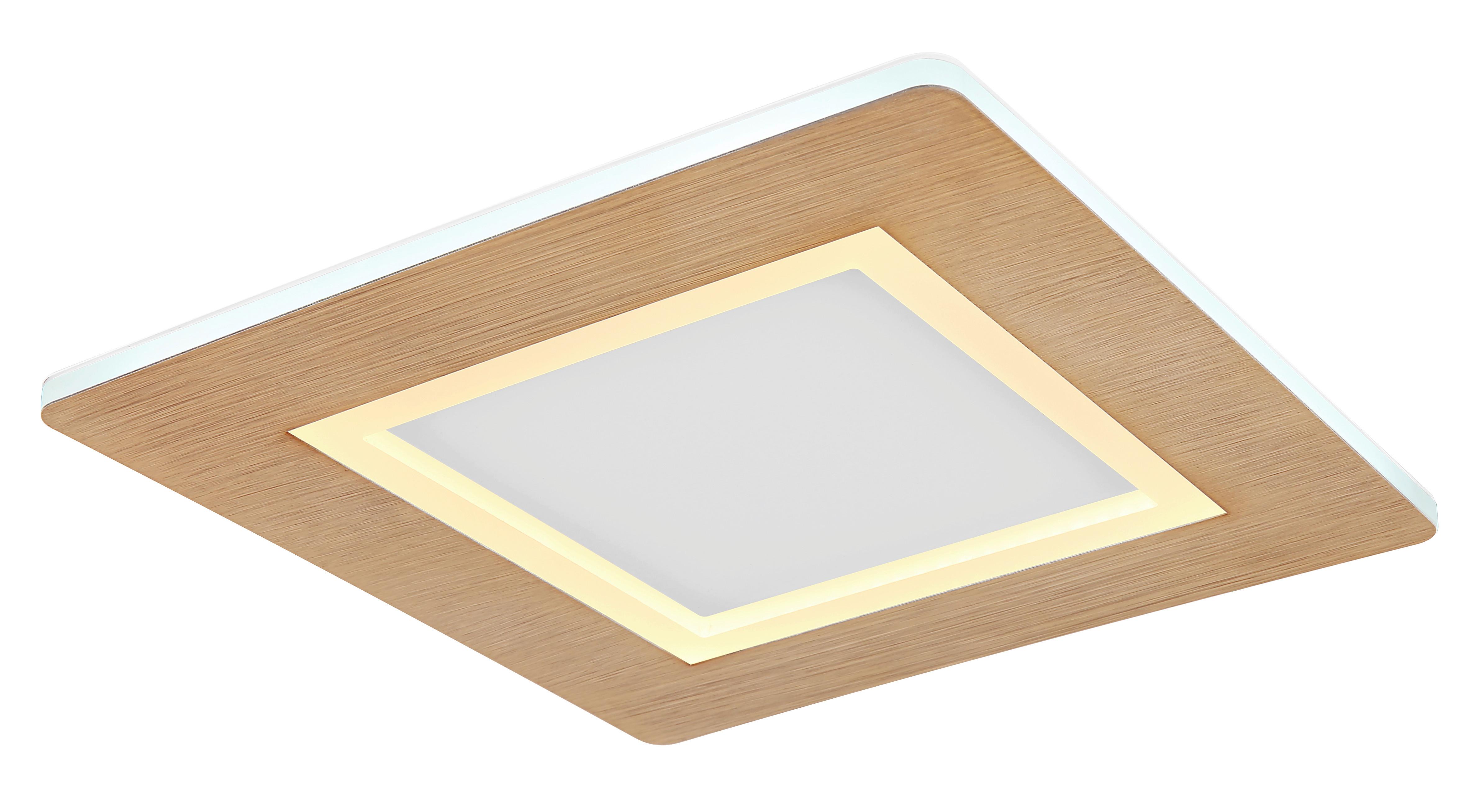 LED Mennyezeti Lámpa 41767q - opál/fehér, Natur, műanyag/fém (30/30/5cm) - Globo