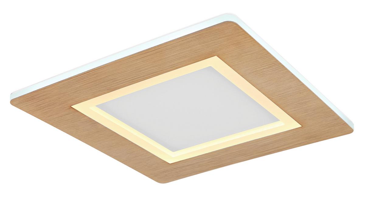 LED Mennyezeti Lámpa 41767q - opál/fehér, Natur, műanyag/fém (30/30/5cm) - Globo