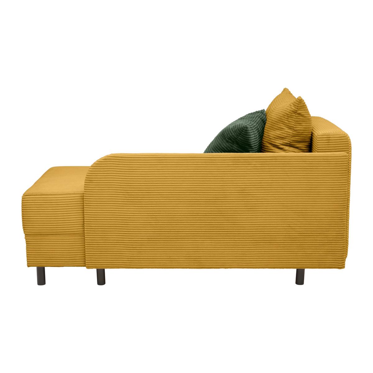 Liege Nova Senfgelb - Senfgelb/Schwarz, MODERN, Holz/Textil (85/62/145cm) - Mömax