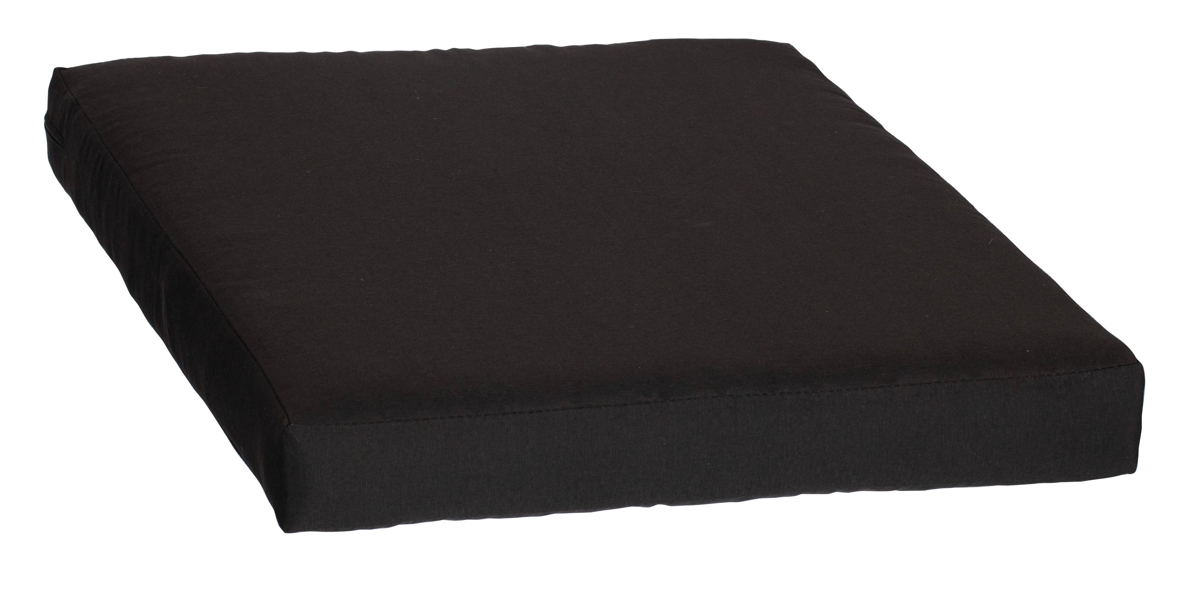 Loungesitzkissen m. Zip ca. 60x80 cm Anthrazit - Anthrazit, Basics, Textil (60/80/8cm) - Gardenson