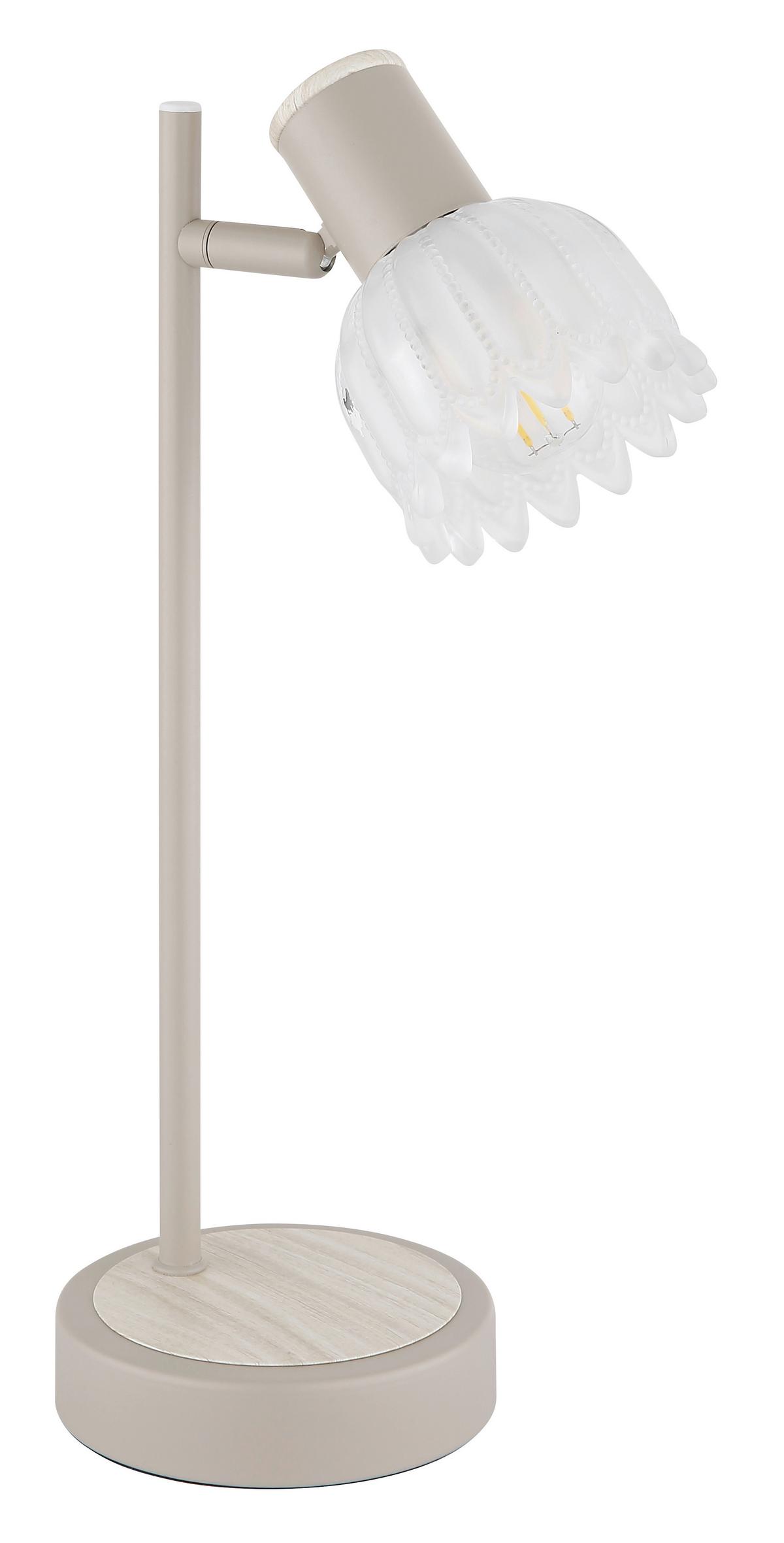 Stolna Svjetiljka Planta - boje pijeska/crna, Konvencionalno, staklo/metal (17/12/35cm) - Globo