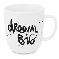 Kaffeebecher Dream Big aus Keramik ca. 400cm - Weiss/Schwarz, Modern, Keramik (9/10cm)