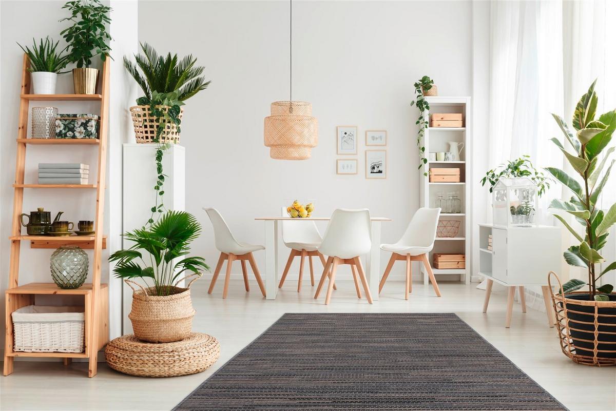 FLACHWEBETEPPICH INDONESIA - BALI 625 GRAU - Grau, Konventionell, Textil (80/230cm) - Kayoom