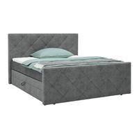 ŁÓŻKO BOXSPRING ADELE - szary, Konventionell, materiał drewnopochodny/tworzywo sztuczne (180/200cm) - Mömax