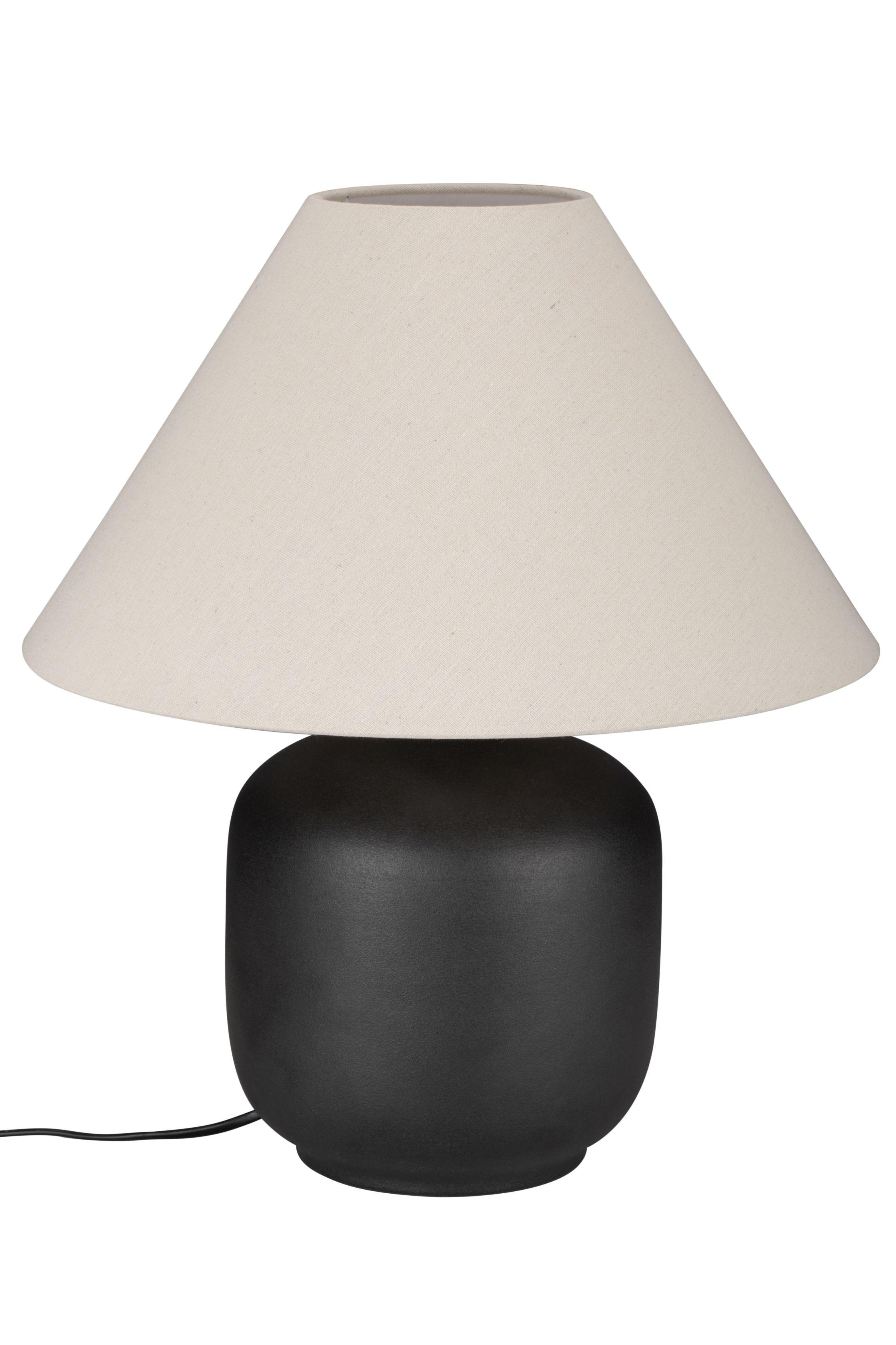 LAMPA STOŁOWA PARMA *SBM* - beżowy/czarny, Lifestyle, metal/tkanina (40/48cm) - Marama