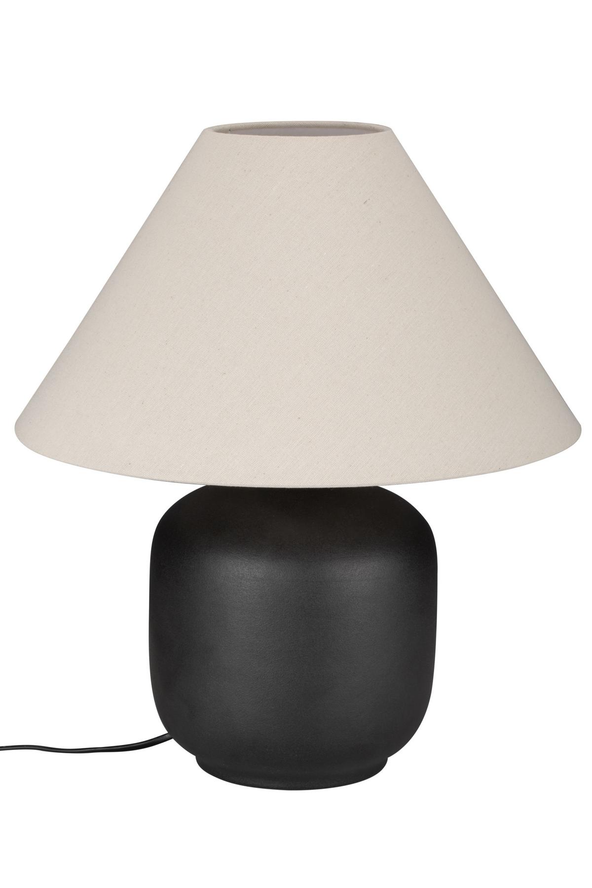 LAMPA STOŁOWA PARMA *SBM* - beżowy/czarny, Lifestyle, metal/tkanina (40/48cm) - Marama