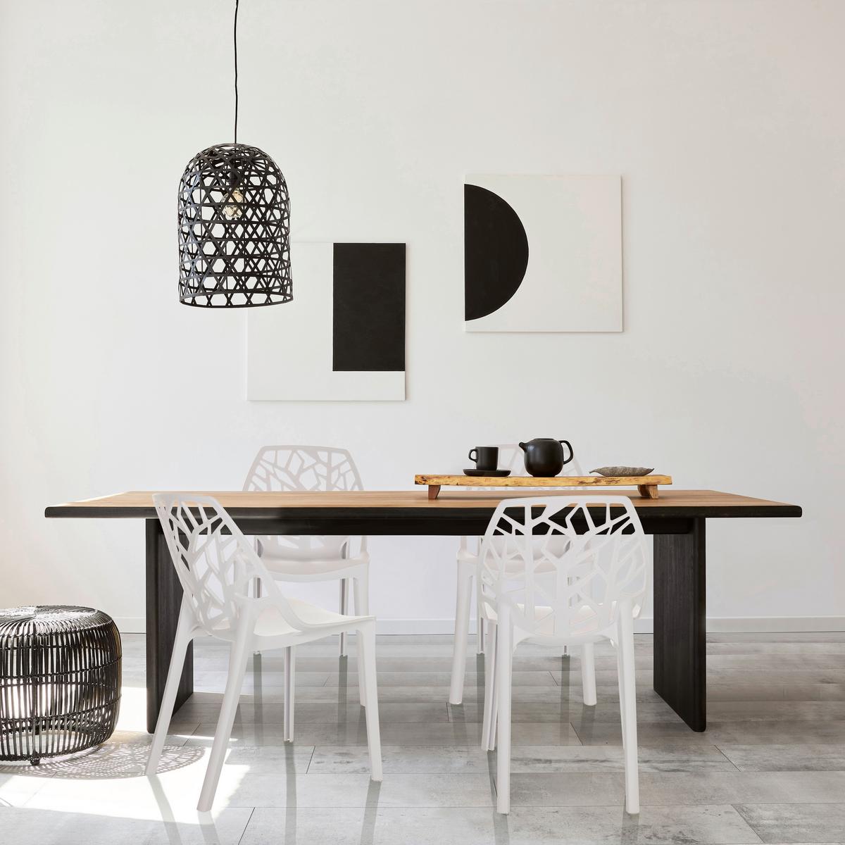 Stol Artifo Tri, Bela - bela, Basics, umetna masa (47/80/56cm) - MID.YOU