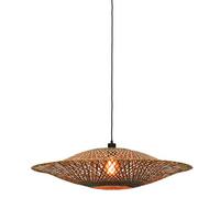 Hängeleuchte Bali in Schwarz/Braun max. 40 Watt - Hellbraun/Schwarz, Natur, Naturmaterialien (87/20cm) - Good & Mojo