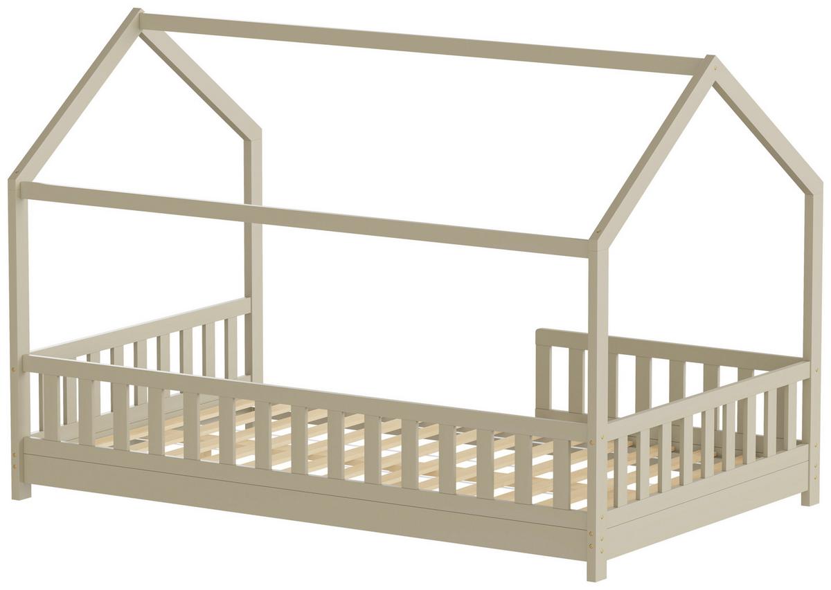Bodenbett Kids - Beige/Naturfarben, Konventionell, Holz (120/200cm) - Mömax