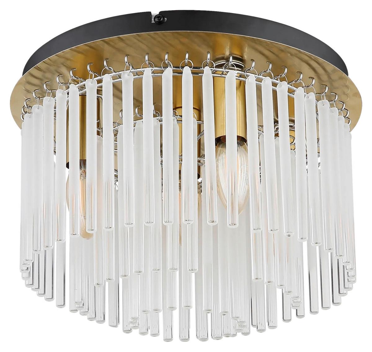 LAMPA SUFITOWA LUDMILLA - czarny/kolor złoty, Design, metal/szkło (32/23cm) - Collet's Monde