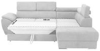 Sjedeća Garnitura Cuba - plavkastosiva/boje kroma, Modern, tekstil/plastika (265/230cm) - Modern Living