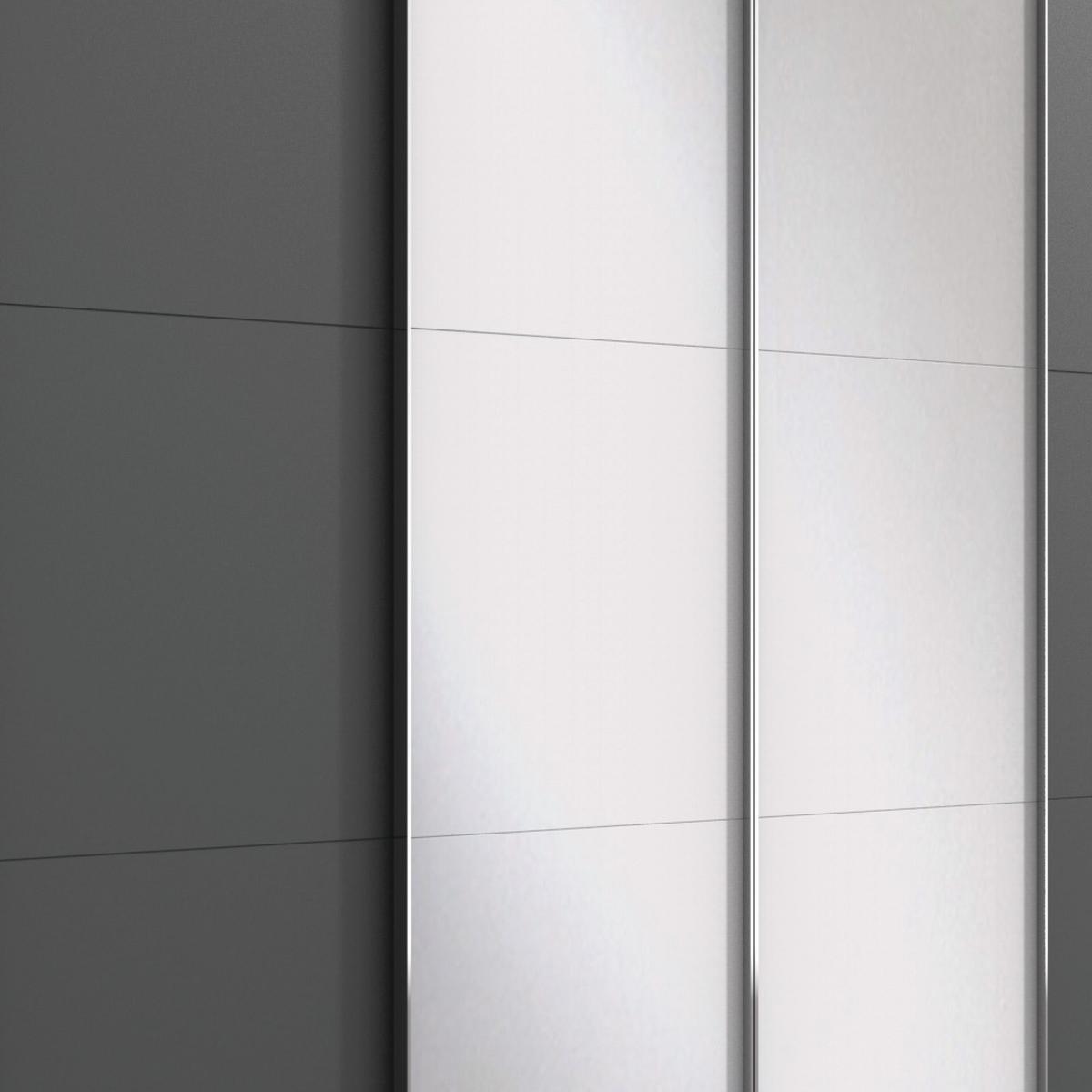 Ormar S Kliznim Vratima Level 36a - boje grafita/boje hrasta, Basics, staklo/drvni materijal (350/216/65cm) - Modern Living