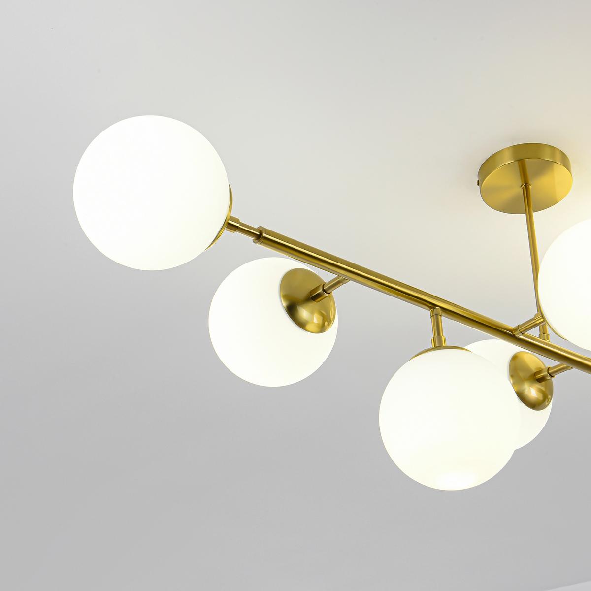 Deckenleuchte Dorado Goldfarben max. 40 Watt - Goldfarben, KONVENTIONELL, Glas (30/121.5/47.5cm)