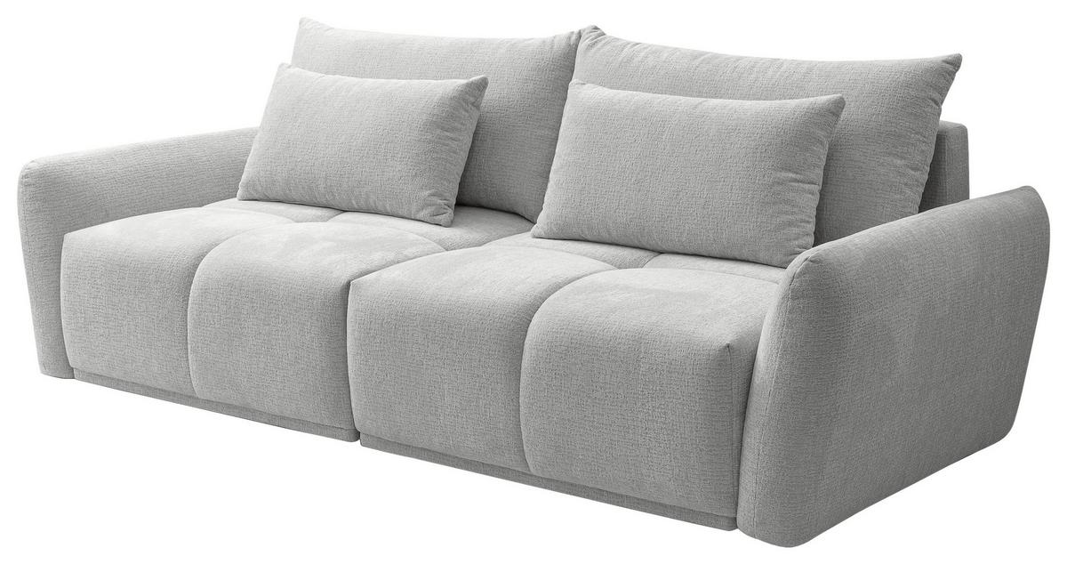 Trosjed Alia - siva/crna, Moderno, tekstil/plastika (254/74-94/119cm) - Premium Living